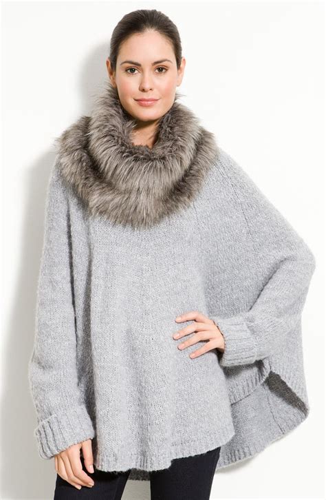 Michael kors faux fur poncho + FREE SHIPPING 